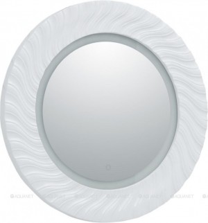 Зеркало Aquanet Милан 80 белый LED 00241821 83*83 см